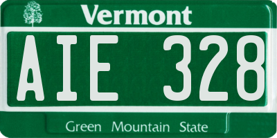 VT license plate AIE328