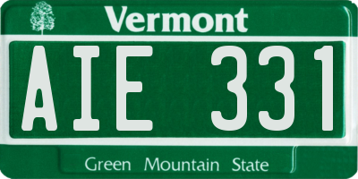 VT license plate AIE331