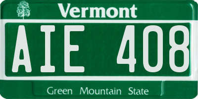 VT license plate AIE408