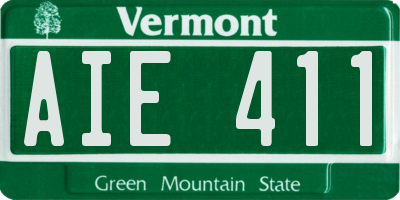 VT license plate AIE411