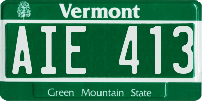 VT license plate AIE413