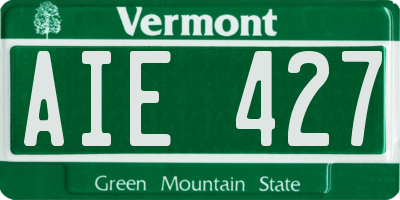 VT license plate AIE427