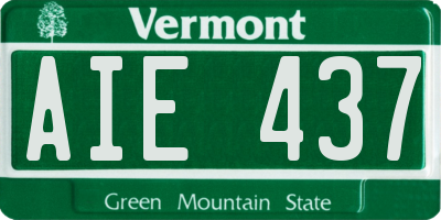 VT license plate AIE437