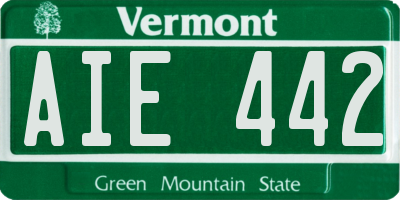VT license plate AIE442