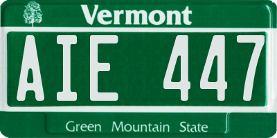 VT license plate AIE447