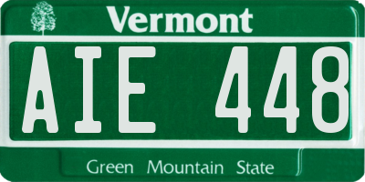 VT license plate AIE448