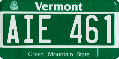 VT license plate AIE461