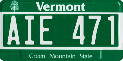 VT license plate AIE471