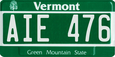 VT license plate AIE476