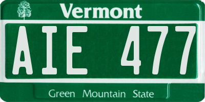 VT license plate AIE477