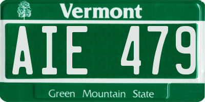 VT license plate AIE479