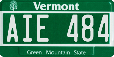 VT license plate AIE484