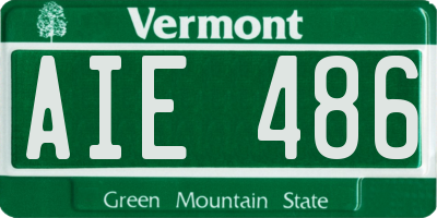 VT license plate AIE486