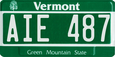 VT license plate AIE487
