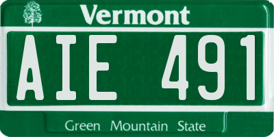 VT license plate AIE491