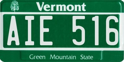 VT license plate AIE516