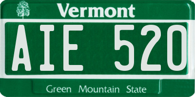 VT license plate AIE520