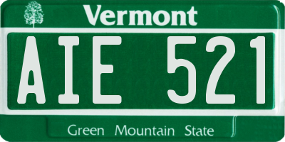 VT license plate AIE521
