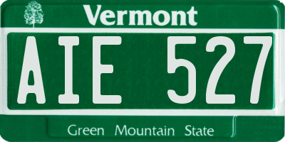 VT license plate AIE527