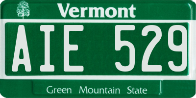 VT license plate AIE529