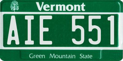 VT license plate AIE551