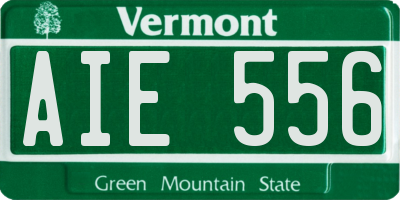 VT license plate AIE556