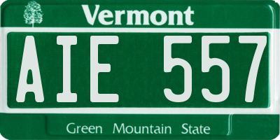 VT license plate AIE557