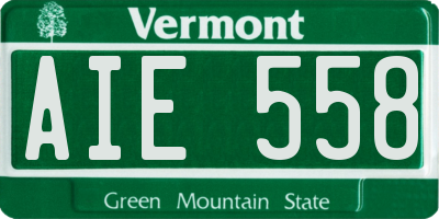 VT license plate AIE558