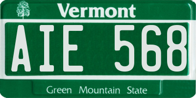 VT license plate AIE568