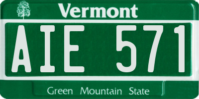 VT license plate AIE571