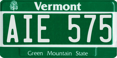 VT license plate AIE575