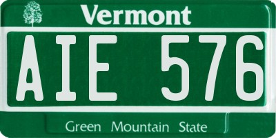 VT license plate AIE576