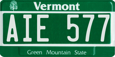 VT license plate AIE577