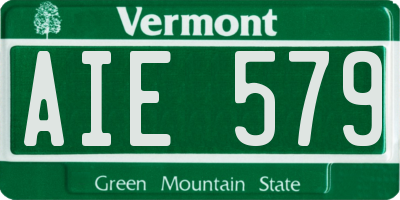 VT license plate AIE579