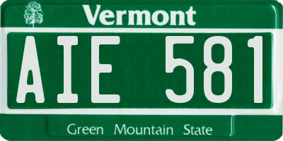 VT license plate AIE581