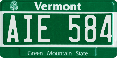 VT license plate AIE584