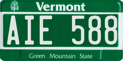 VT license plate AIE588