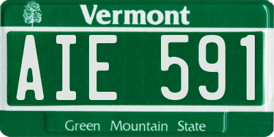 VT license plate AIE591