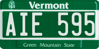 VT license plate AIE595