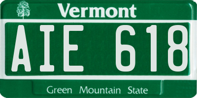 VT license plate AIE618