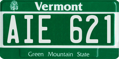VT license plate AIE621