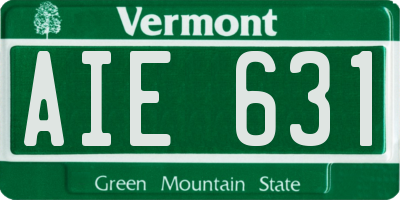 VT license plate AIE631