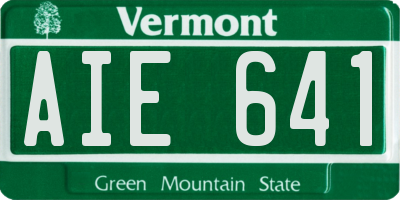 VT license plate AIE641