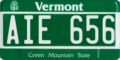 VT license plate AIE656