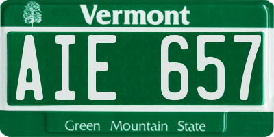 VT license plate AIE657