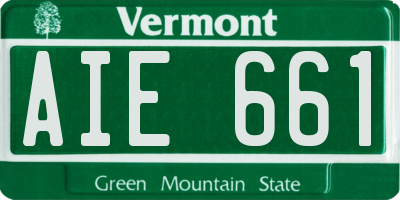 VT license plate AIE661