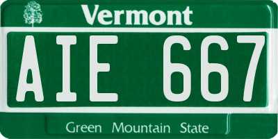 VT license plate AIE667