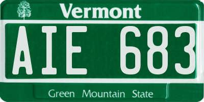 VT license plate AIE683