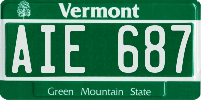 VT license plate AIE687