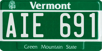 VT license plate AIE691